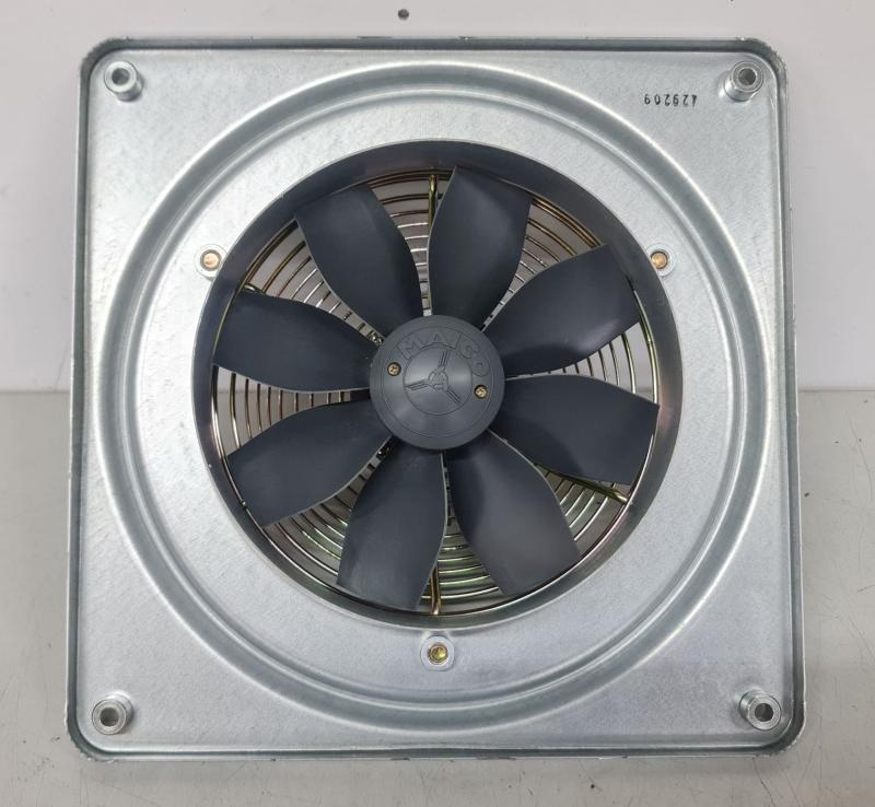 200mm Hochleistungs- Axial- Wandventilator mit quadratischer Düsenwandplatte 345x345x174mm
