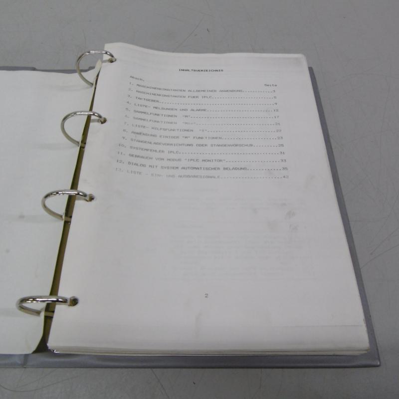 Handbuch, Bedienungsanleitung, Programmierbare Schnittstellen 432T, Maschinenkonstanten,  Schaltplan für CNC Drehmaschine MAHO Graziano GR200C