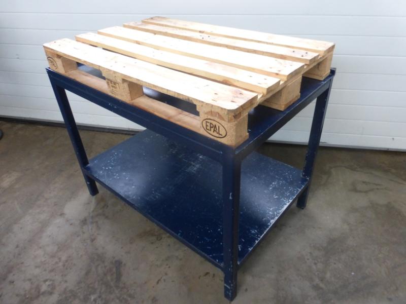 Arbeitstisch, Montagetisch, Metalltisch, Werkbank, Palettentisch, zum aufstellen einer Europaletten