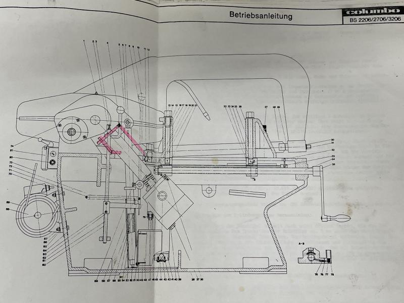 Bedienungsanleitung, Hydraulikplan und Schaltplan für Bügelsäge
