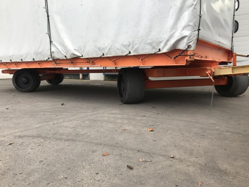 Plattform-Transportwagen, Schwerlastanhänger, Industrieanhänger mit 2-Achs Drehschemellenkung