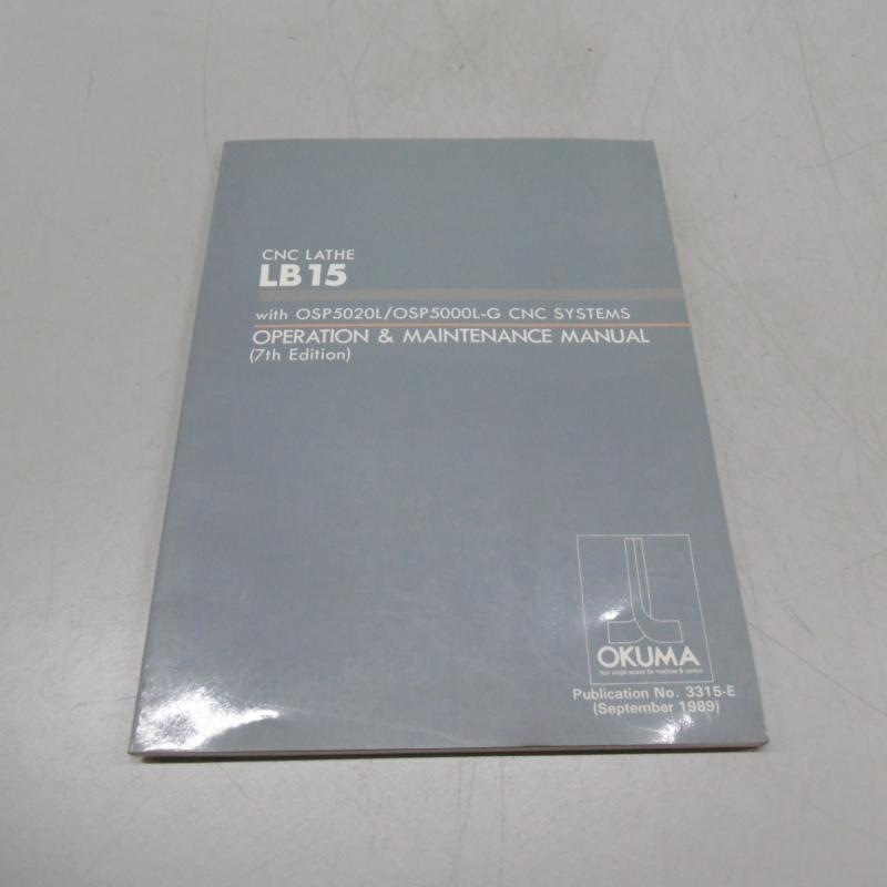 Betriebsanleitung für Drehmaschine OKUMA CNC Lathe LB15 bestehend aus 6 Büchern,  Handbuch