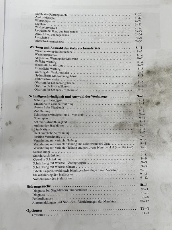 Bedienungsanleitung für Bandsägemaschine Bedienungsanleitung für Bandsägemaschine