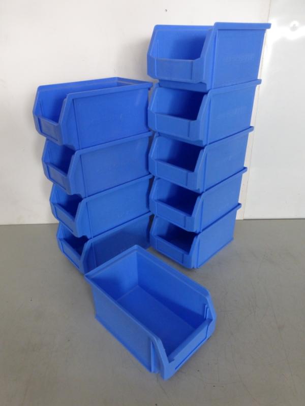 10 Stück Sichtlagerkästen, Lagerkästen, Lagerbehälter