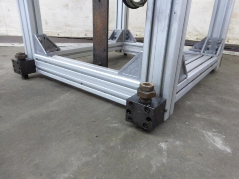 Wendetisch 180° Rasttisch, Drehtisch mit Unterbau aus Aluminium Systemprofil 