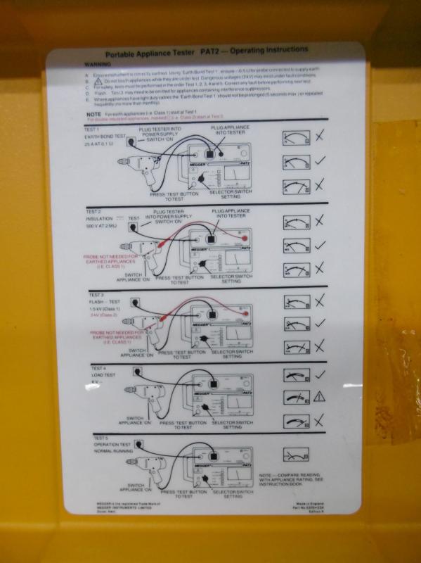 Tragbarer Gerätetester, Portable  Appliance Tester, Geräteprüfer, Isolationsprüfung