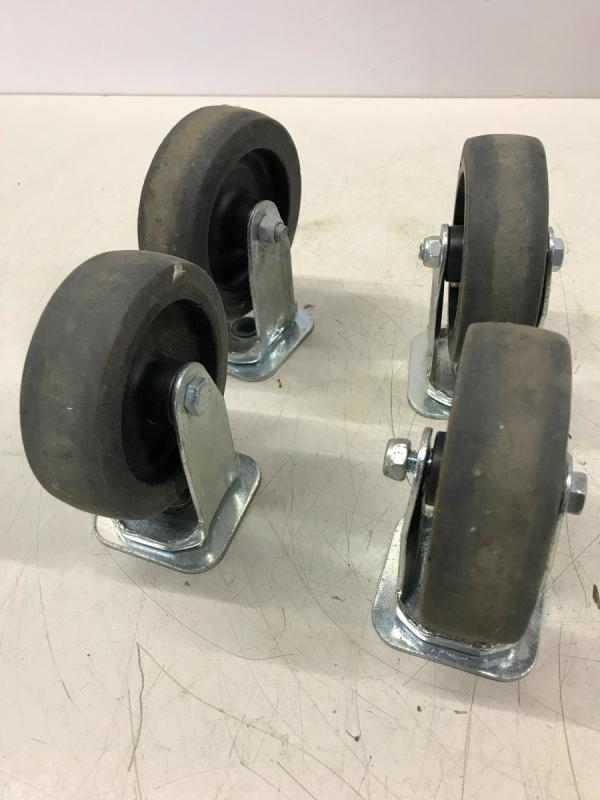 4 Stück Bockrollen für Transportroller (keine Lenkrollen)