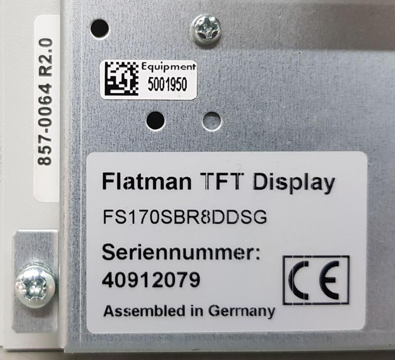 17" TFT Display mit stabiler Frontscheibe, Industrie-Monitor für 19 Zoll Server Rack