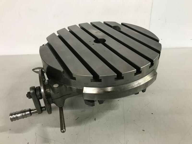 Rundtisch, Rundteiltisch mit Kurbel und Lochscheibe