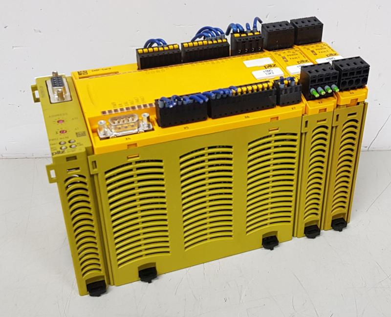 Konfigurierbare sichere Kleinsteuerung, Basisgerät mit Erweiterungen und Profibus Modul