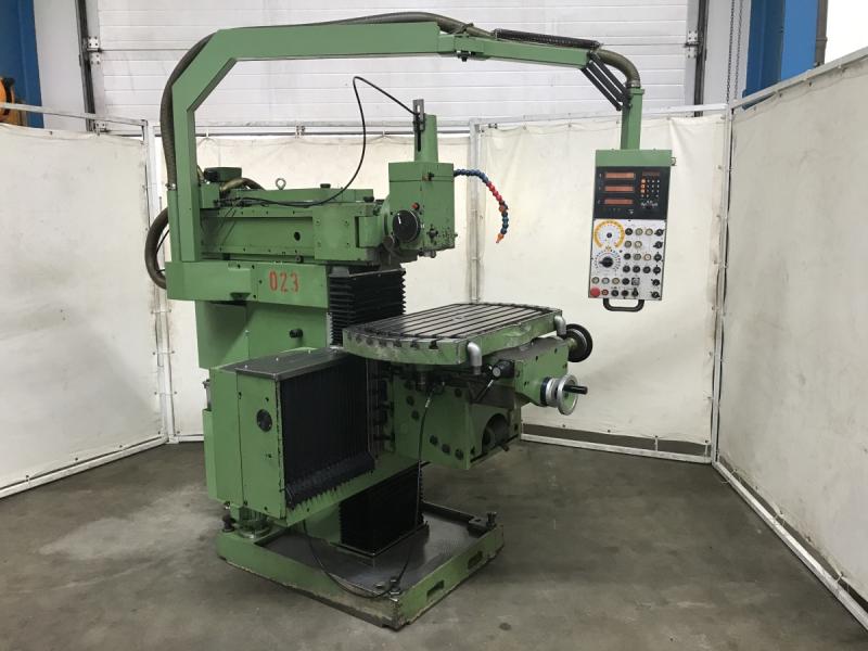 Univ. Werkzeugfräsmaschine, Fräsmaschine mit Handrädern und Digitalanzeige HEIDENHAIN