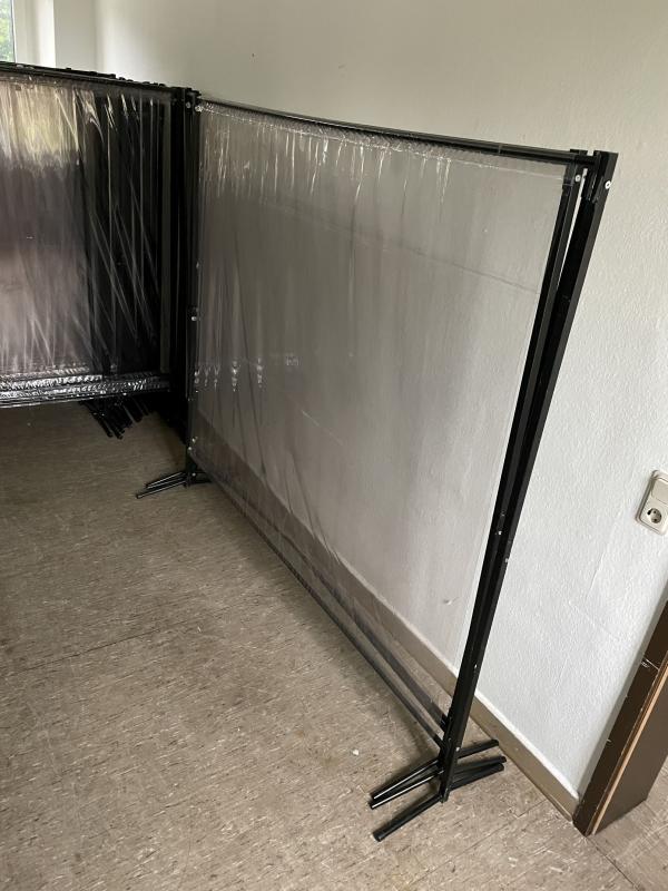 Folienwand, Schutzwand, Corona Spuckschutz mit PVC Folie, Schutzvorhang, Raumteiler 