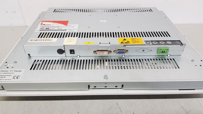 17" TFT Display mit stabiler Frontscheibe, Industrie-Monitor für 19 Zoll Server Rack