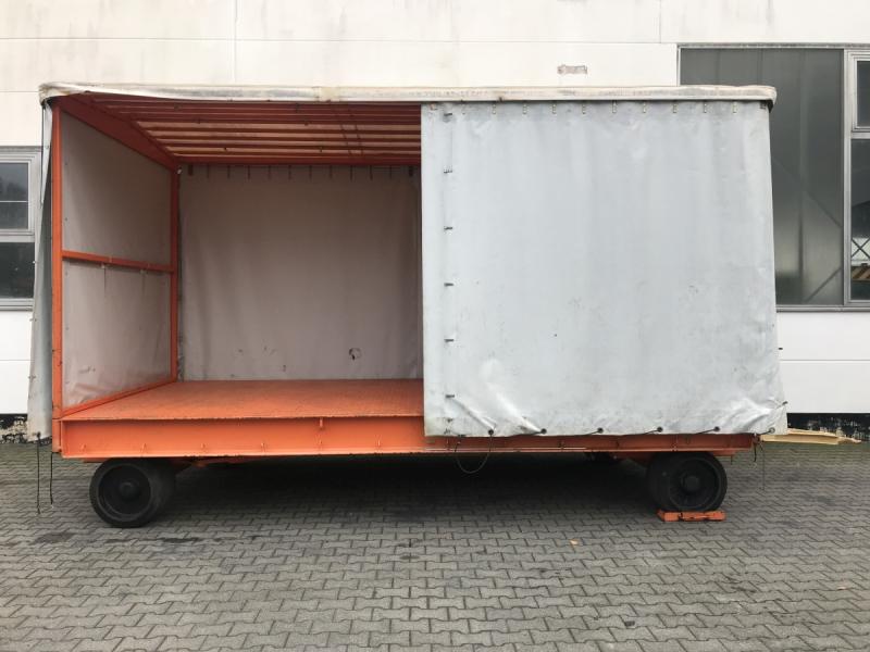 Plattform-Transportwagen, Schwerlastanhänger, Industrieanhänger mit 2-Achs Drehschemellenkung