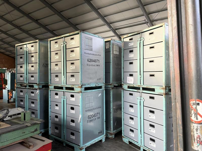 Lagerbox mit Schubkästen, Transportbox, Stellfläche wie EUR DB Gitterbox