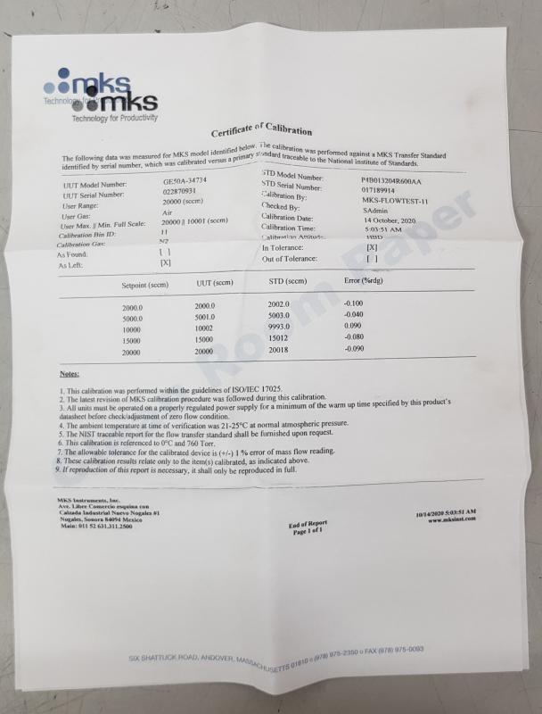 MFC - Digital gesteuerter Massendurchflussregler für Gas, Mass Flow Controller - Neu / unbenutzt