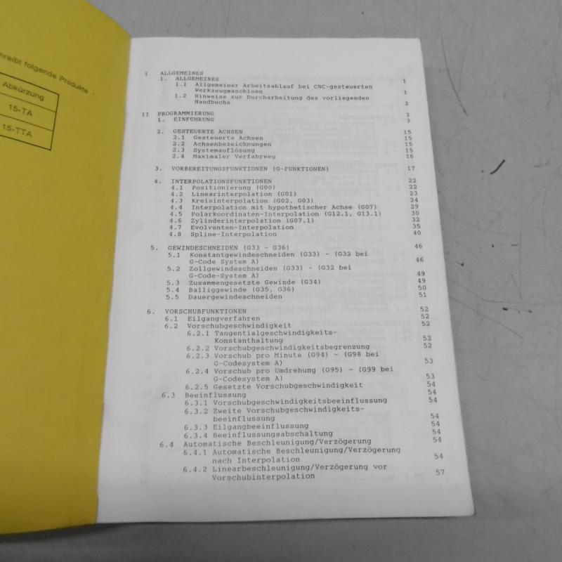 Handbuch Satz, Betriebsanleitung, Bedienungsanleitung, Maintenance Manual,  Operators Manual Fanuc Series 15 / 150 für Drehmaschine, Drehbank, Lathe