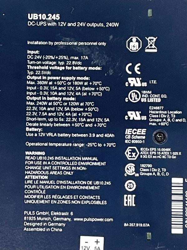 USV Unterbrecherfreie Stromversorgungs-Controller mit 12 Volt Batterie