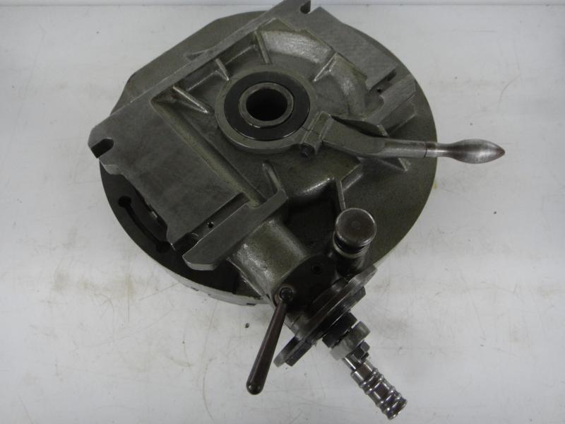 Rundtisch, Rundteiltisch mit Kurbel, Lochscheibe und Schere