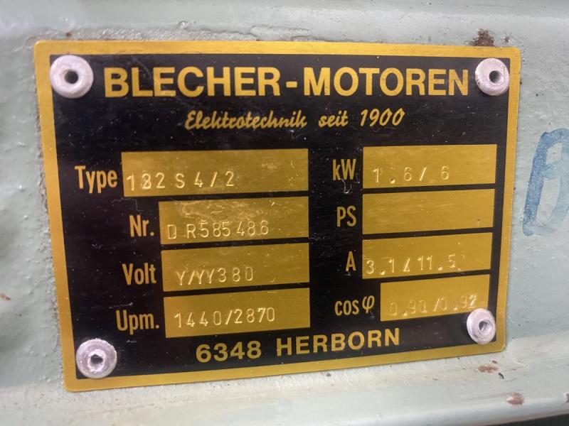 Radialventilator, Lüfter, Dahlander Elektromotor, Drehstrommotor mit 2 Drehzahlen 1,6 kW + 6 kW
