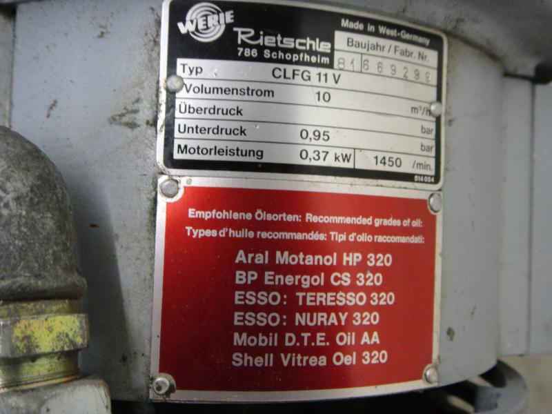 Vakuumpumpe mit Kessel