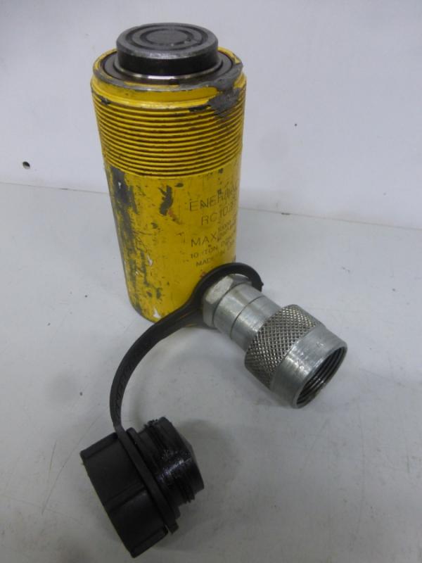 Einfachwirkender Hydraulikzylinder mit Federrückzug, Hydraulikstempel, Hublast: 10 ton.
