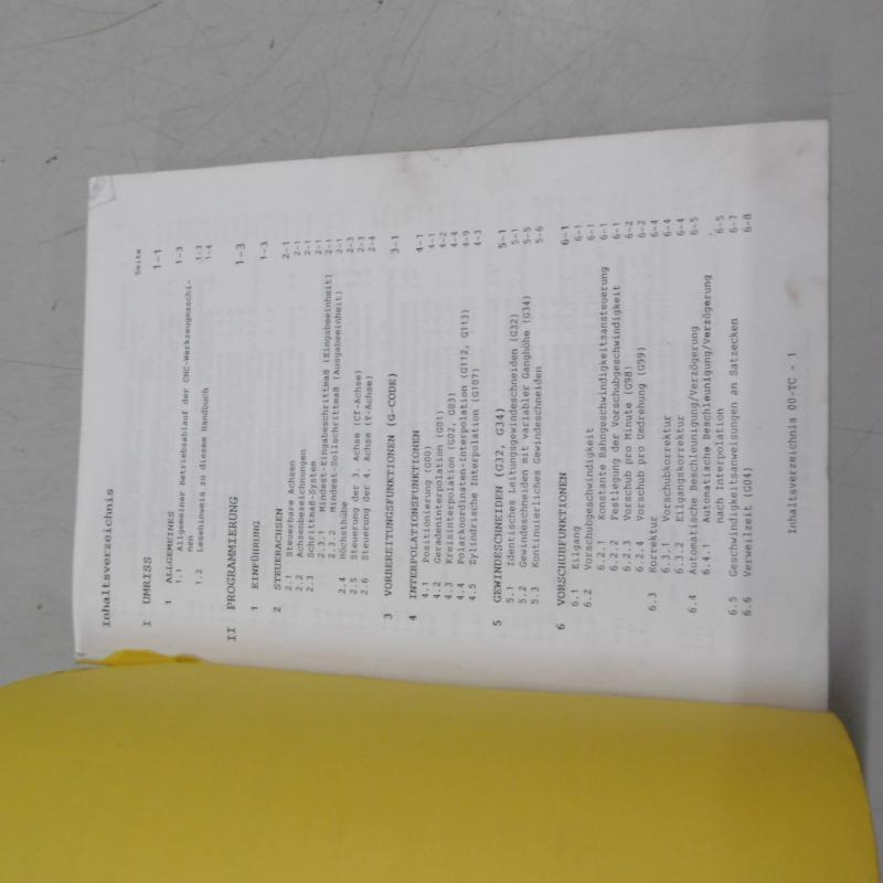 Handbuch- Satz, Betriebsanleitung, Bedienungsanleitung, Maintenance Manual,  Operators Manual Fanuc Series O/OO für Drehmaschine, Drehbank, Lathe