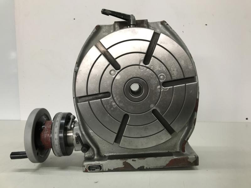 Rundtisch, Rundteiltisch mit Kurbel und Skala zum direkten und indirekten Teilen, Vertikal+Horizontal