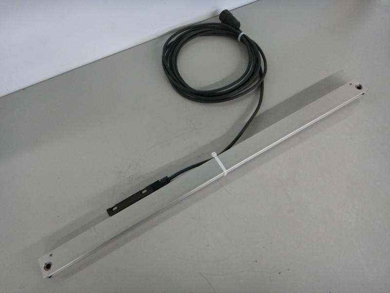 Glasmaßstab, Maßstab mit Glaslineal für Positionsanzeige