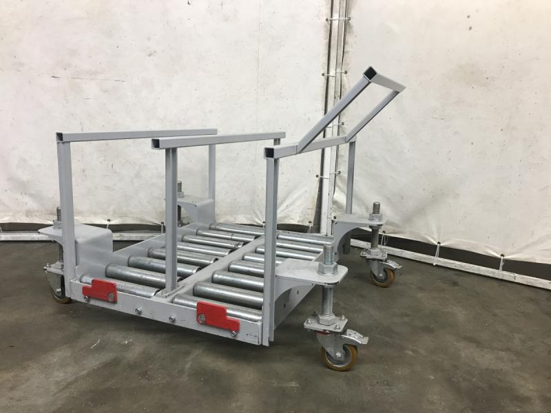 Batterie Wechselgestell, Transportgestell, Lagergestell für Staplerbatterie, Batteriewechselwagen