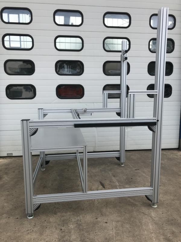 Gestell aus Aluminium Systemprofil, Aluregal, Aluminiumgestell, Alugestell - 126 kg