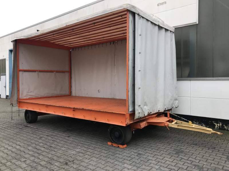 Plattform-Transportwagen, Schwerlastanhänger, Industrieanhänger mit 2-Achs Drehschemellenkung