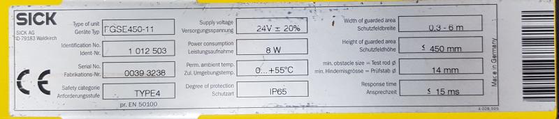 Mehrstrahl- Sicherheits- Lichtschranke, Lichtvorhang, Fingerschutz, Sender und Empfänger