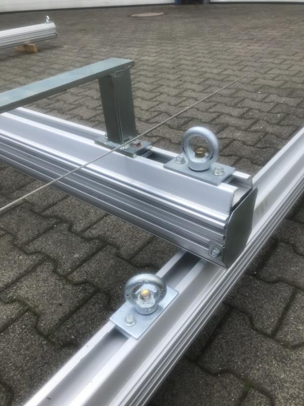 Hängekranbahn Krananlage, ALU Leichtkransystem,, Zweischienen-Hängebahn mit Einschienen Kranbrücke