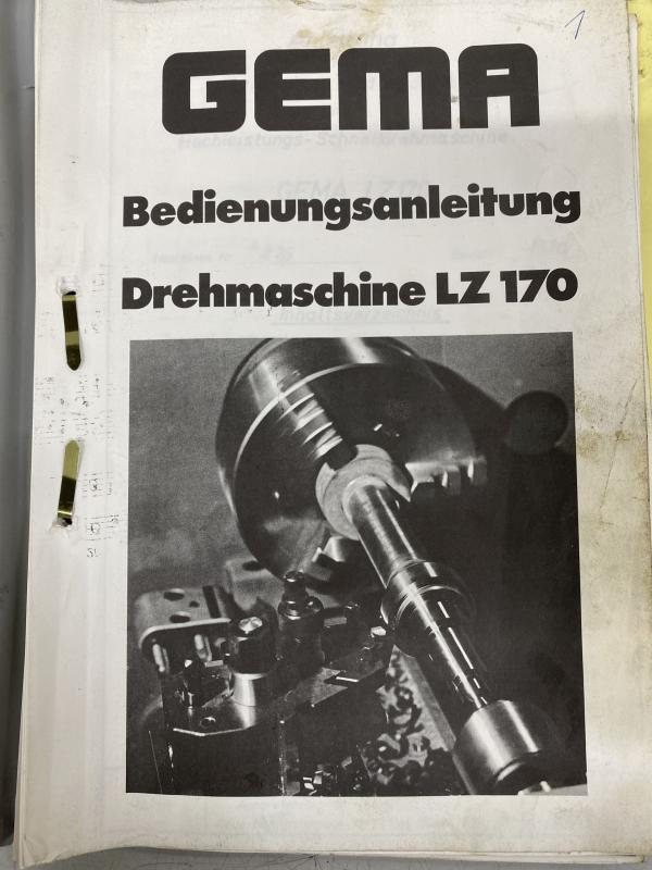 Bedienungsanleitung, Betriebsanleitung, Stromlaufplan für Drehmaschine