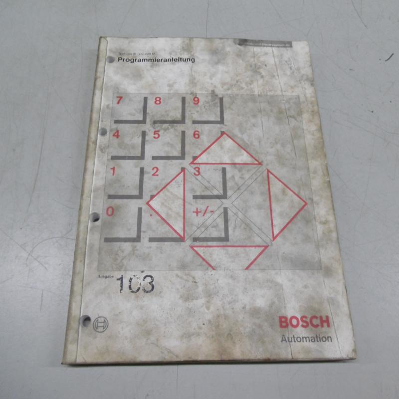 Handbuch Komplettsatz für BOSCH CC 220 Steuerung bestehend aus 8 Büchern,  Bedienungsanleitung, Parameter, Programmieranleitung, Fräszyklen, Diagnose, Fehlermeldung