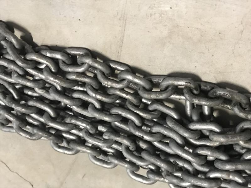 Lastkette für Kran, Anschlagkette, Gliederkette für Kettenzug DEMAG, Galvanisch verzinkte Rundstahlkette