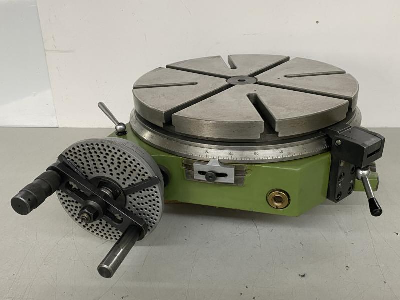 Rundtisch, Rundteiltisch mit Kurbel und Lochscheibe