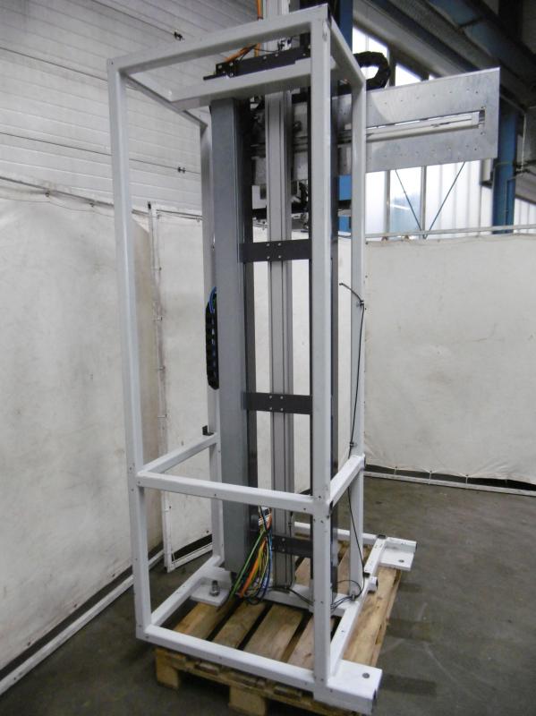 Lineareinheit, Linearachse, Portalachse mit Servoantrieb, Synchronservomotor, Elektroschlitten,  Beladeeinheit, Linearführung mit Servomotor und Pneumatikgreifer