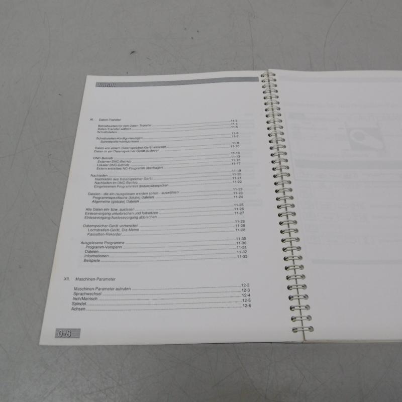 Handbuch- Satz, Betriebsanleitung, Bedienungsanleitung, Diagnoseanleitung,  Maschinenhandbücher, Steuerungshandbücher