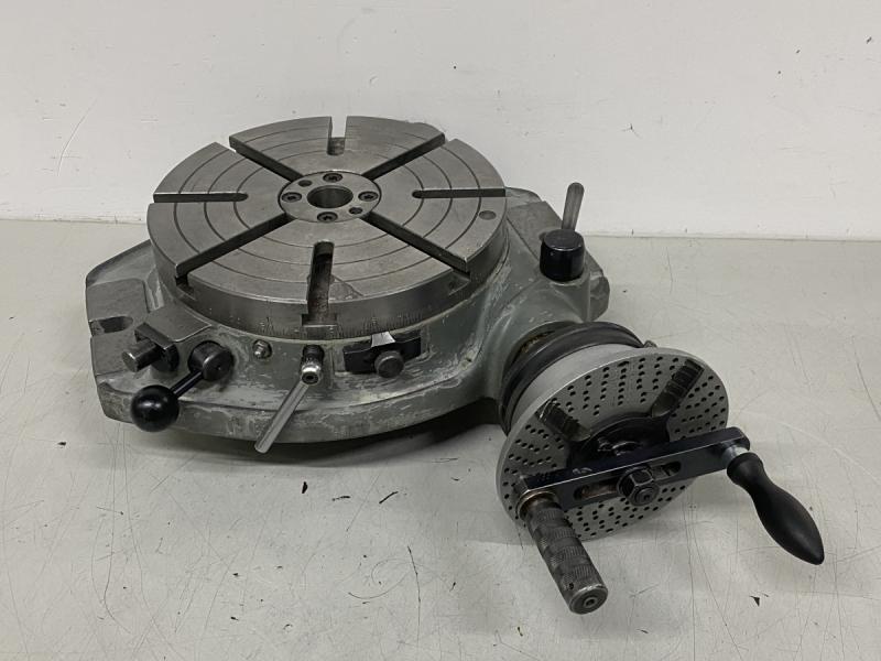 Rundtisch, Rundteiltisch mit Kurbel und Lochscheibe