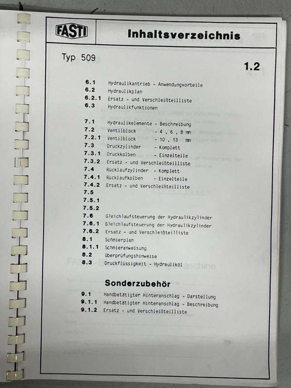 Betriebsanleitung für Hydraulische Tafelschere