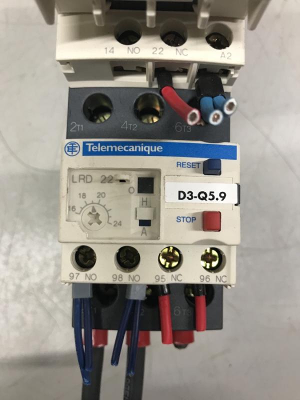 Leistungsschütz, Lastschütz, Luftschütz, Schütz, Leistungsschalter, Motorschütz mit Motorschutzrelais 16 - 24 A