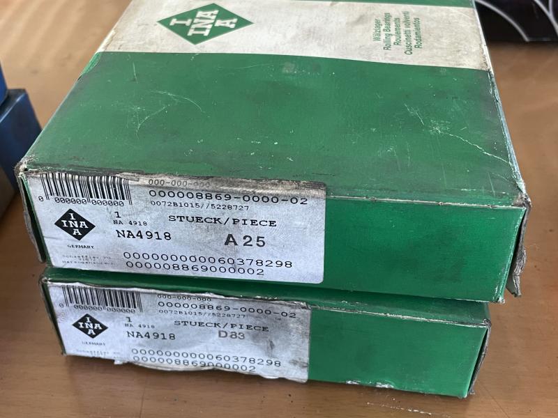 Nadellager, Nadelhülsenlager NA 4918, Zylinderrollenlager, Wälzlager -- 90-125-35 mit Innenring