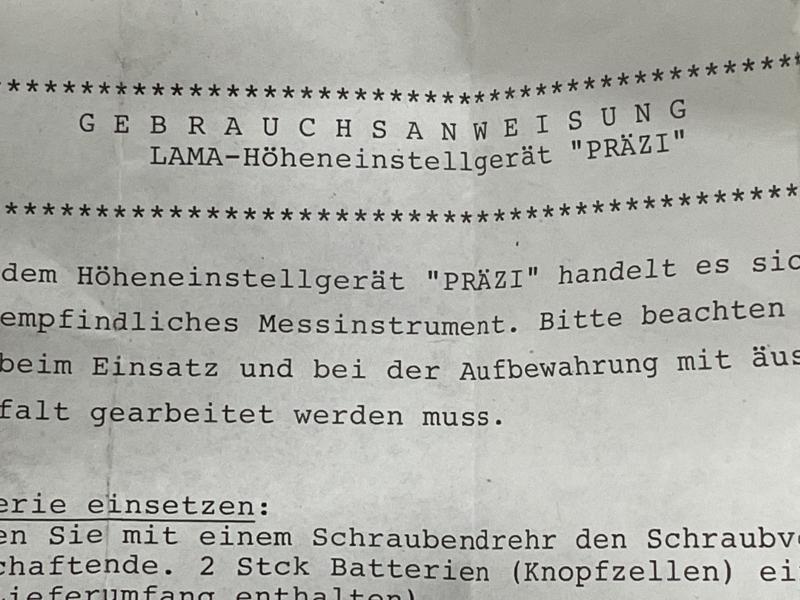 Höheneinstellgerät, Werkzeugeinstellgerät für Fräserlänge oder ähnliches
