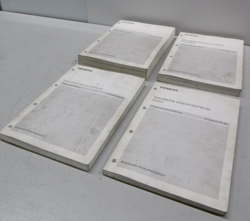 Handbuch- Satz, Betriebsanleitung, Bedienungsanleitung, Programmieranleitung, Diagnose, Maintenance Manual, Operators Manual SIEMENS Sinumerik 810D / 840D Handbuch- Satz, Betriebsanleitung, Bedienungsanleitung, Programmieranleitung, Diagnose, Maintenance Manual, Operators Manual SIEMENS Sinumerik 810D / 840D