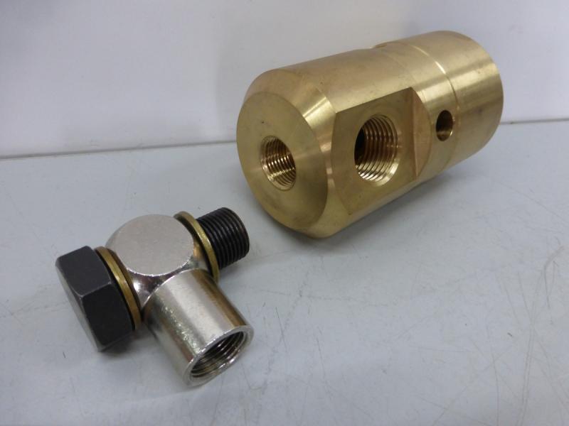 Drehdurchführung, Rotorgetragene Einkanal Rotationsdurchführung für Druckluft