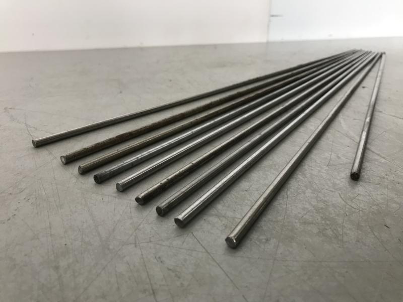 10 Stück Rundstab Ø 4,7 x 500 mm, Silberstahl 1.2210, Werkzeugstahl  Rundmaterial, Rundstahl