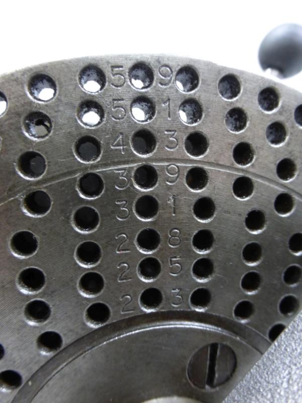 Rundtisch, Rundteiltisch mit Kurbel und Skala zum direkten und indirekten Teilen + Lochscheibe