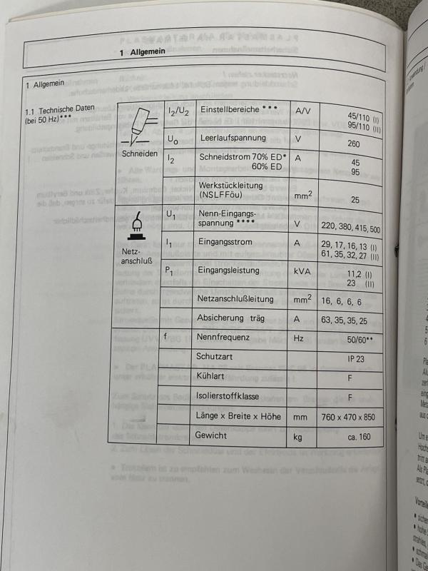 Betriebsanleitung für Plasma Schneidgerät, Plasmaschneidmaschine, Bedienungsanleitung 